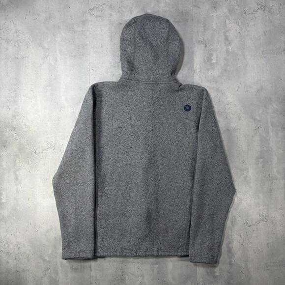 Y2K Grey Marmot Sherpa Lined Fleece Zip Up Hoodie - Picture 8 of 8